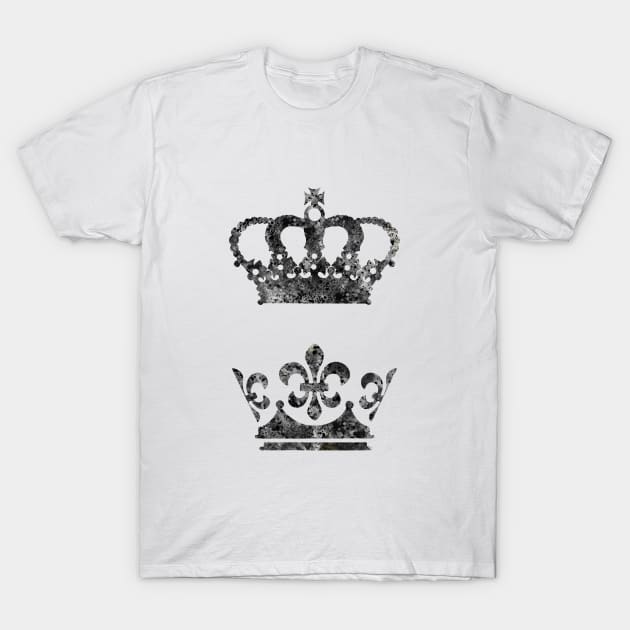 King and Queen Crown T-Shirt by RosaliArt